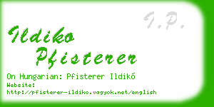 ildiko pfisterer business card